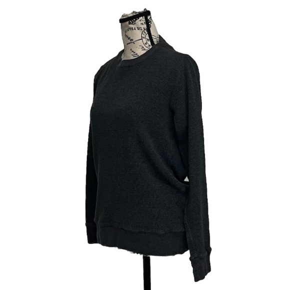 VTG GAP Waffle Knit Grey Pullover Goth Grunge Preppy Y2k Retro Casual Classic S - Picture 3 of 11